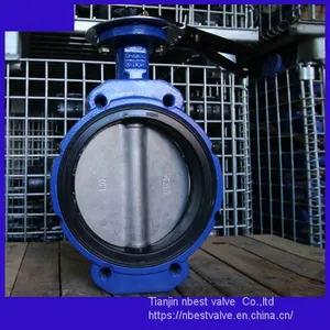 DN100 Marine Wafer Butterfly Valve With NPT Thread thumbnail-1