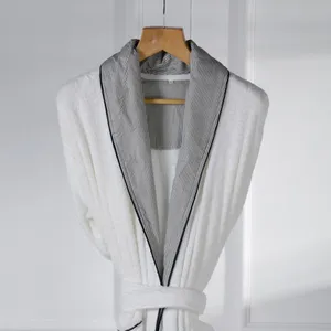 Eliya 5 Star Hotel Hot Sale White 100% Cotton Bathrobe thumbnail-1