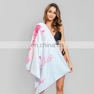 High Quality Sublimation Printing Hotel Shower Quick-Dry Microfiber Beach Towel With Logo thumbnail-4