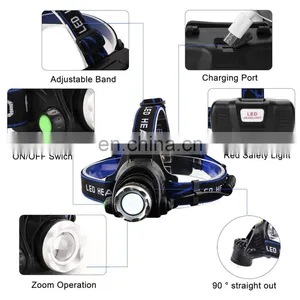 1000 Lumen ABS Rechargeable LED Headlamp Outdoor Activities thumbnail-5
