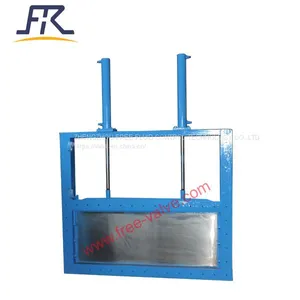 Square Type Slide Gate Valve With Double Hydraulic Actuator for Fly Ash System thumbnail-2