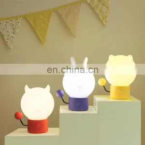 USB Children Animal Night Light Silicone Soft Cartoon Baby Nursery Lamp Breathing LED Night Light thumbnail-1