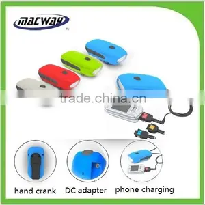 New 3LED Hand Crank Rechargeable Plastic Flashlight thumbnail-1