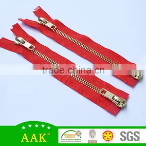 Custom Handbag 8# Brass 2 Slider Metal Zipper thumbnail-1
