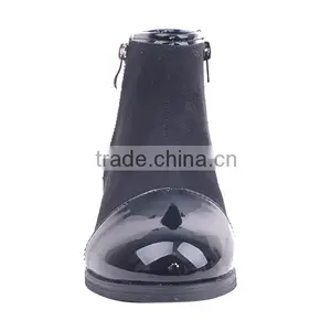 Groundwork Safety Double Zipper Ankle Boots Superfly Low Heel Boots in China thumbnail-3