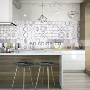 Nordic Contracted Geometrical Tile Lozenge Line Mixes Spell Kitchen Wall Brick thumbnail-4