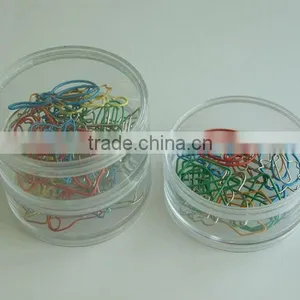 Fancy Shapes PET Coated Paper Clip in Round Plastic Box thumbnail-1