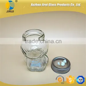 Animal Shape Clear Glass Bottle With Metal Cap thumbnail-2