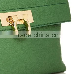 Fashion Grained Leather Clutch Bag Simple Folded Dinner Ladies Hand Bags With Wristlet Strap 2016 Popular Apple Green thumbnail-5