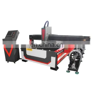 4 Axis CNC Plasma Cutter With Rotary Device Professional CNC Plasma Cutting Machine for Metal Sheet Plate Square Round Tube thumbnail-1