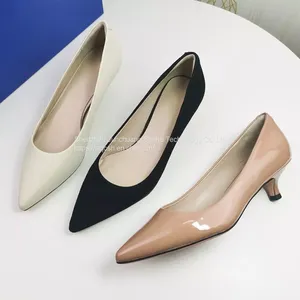 Ladies Fashionable Pointed Toe 4cm Thin Pumps High Heels Shoes For Women thumbnail-1