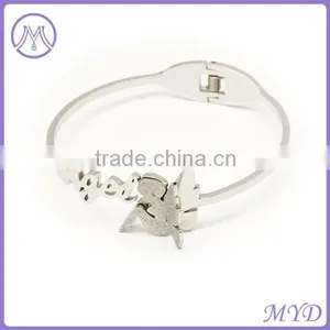 Fashion Design Angel Stainless Steel Bangle Bracelet Mothers Day Jewelry thumbnail-1