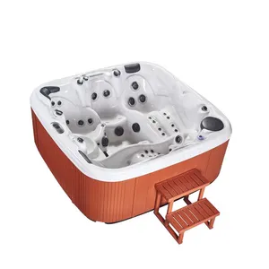 Outdoor 5 Person Entertainment Acrylic Massage Bathtub Indoor Relax Soaking SPA Hot Tub thumbnail-2