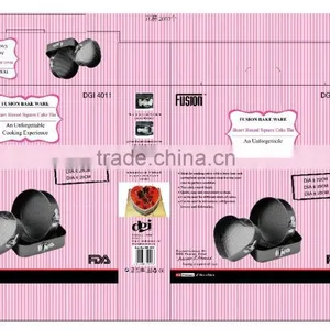 High Quality 3pk Non Stick Heart Round Square Cake Tin thumbnail-2