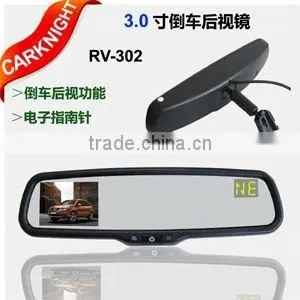Carknight/OEM 3.0 Inch Special Rear View Mirror Monitor With Compass thumbnail-1