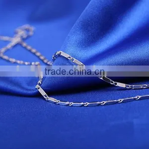 Yiwu Wholesale Jewelry Rhodium Plated Brass Chain Beautiful Oblong Shape Necklace thumbnail-5