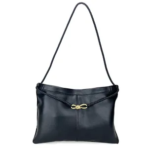 B-Home Andiamo Large Capaci op Bag Women's Handbag With Knot Soft Handle Tote Bag in Cowhide Leather thumbnail-1