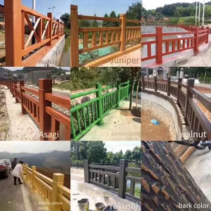 Cement Wood Imitation Railing Molds, Used for Scenic Area Fence Decoration, Meeting the Outdoor Protection and Decoration Needs of Municipal Roads, Scenic Area Plank Roads, Etc. thumbnail-3