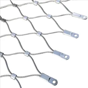 304/316 Stainless Steel Rhombus Cable Mesh for Stair Railing and Zoo Use thumbnail-1