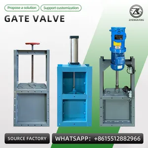 Carbon Steel Stainless Steel Slide Gate Valve Square Round Flange Knife Gate Valve thumbnail-5