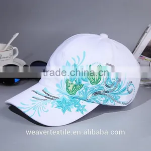 Fshion BUTTERFLY FLOWERS Cotton Embroidery Baseball Caps thumbnail-1