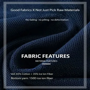 Custom Ice Ion Fiber Polo Shirts _ Short-Sleeve Lapel Advertising T-Shirts _ In-Stock Corporate Group Cultural Shirts With Custom Printed Patterns thumbnail-3