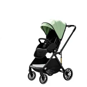 Foldable Baby Stroller 360° Rotatable Seat Two Way Push Baby Walker Stroller One Button Folding thumbnail-5