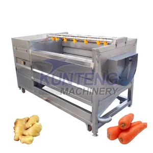 Industrial Mobile Vegetable Fruit Carrot Washing Machine Onion Ginger Cleaning Cassava Peeling Machine Peeler and Washer Pot EPC thumbnail-1