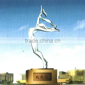 Modern Abstract Arts Figure Stainless Steel Sculpture for Garden Decoration thumbnail-1