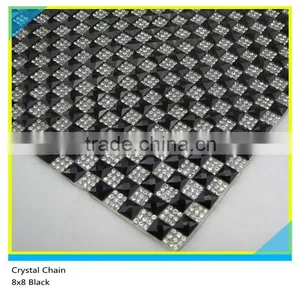 24*40 cm Blue Spot Iron On Silver Rhinestone Glue Roll Mesh 2mm/ 3mm thumbnail-6