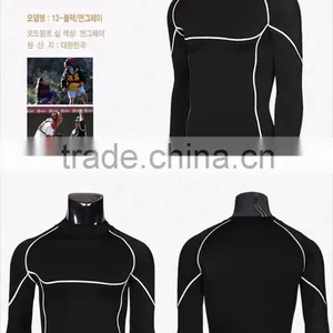 (OEM/ODM Factory)High Quality Wholesale 2016 Men's Sports Compression Under Base Layer Gear Wear Shirt Top thumbnail-2