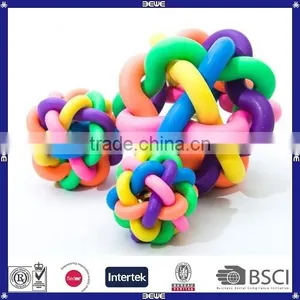 Rainbow Color Soft Rubber Vocal Cheap Balls Pet Toys Ball thumbnail-3
