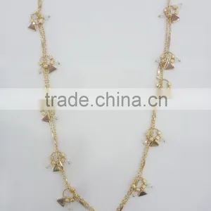 FASHION SPECIAL CHAIN CHARM NECKLACE EARRING SET thumbnail-2