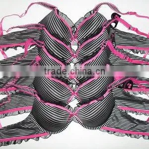 Plus Size Shadow Stripe Bra thumbnail-1