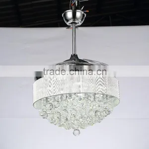 Best Selling Invisible Blade Ceiling Fan Light With Crystal 220v thumbnail-2