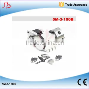 4 Jaw 100mm Chuck CNC 4th Axis CNC Dividing Head 5M-3-100B thumbnail-1