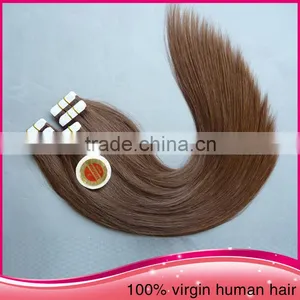 2015 Wholesale Cheap Double Sided Pu Hair Extension Unprocessed Brazilian Virgin Human Tape Hair Extension thumbnail-1