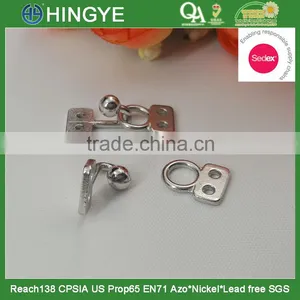 Sedex Audited 2 Pillar Zinc Alloy Metal Hook and Eye For Ladies Dress and Swimming Wear thumbnail-1