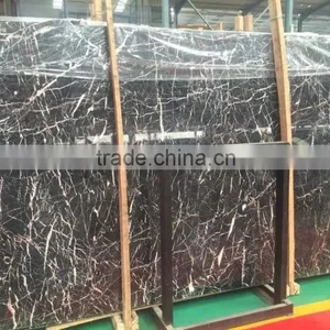 Cheap Chinese Black Marble With White, Red Vines thumbnail-2