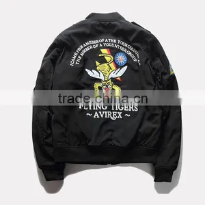 2016 Fashion Large Size Srping MA1 Air Force Pilot Coat Bomber Jacket With Retro Embroidery thumbnail-6