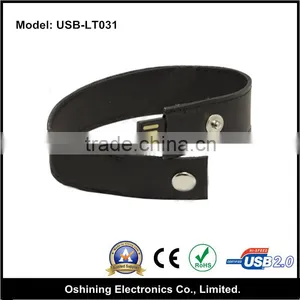 Bulk Cheap Custom Logo Leather USB Flash Drive Bracelet ( USB-LT031 ) thumbnail-1