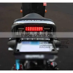BJ-LPL294-003 High Performance Chrome 4'' X 7'' LED Tail Light Motorcycle Licence Plate Bracket for Harley thumbnail-6