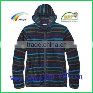 Stripe Print Fleece Jacket thumbnail-1