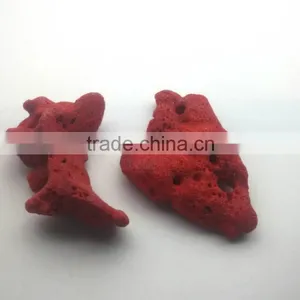Wholesale Charm Fossilized Red Coral Pendant for Accessories 70-80*40-50*12-22 thumbnail-1