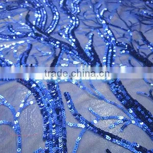 China Wholesale Nigerian Dress Fabric African Lace Fabrics French Tulle Lace With Sequin thumbnail-2