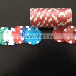Poker Chips Plus 2 Playing Cards in Tin Box /Window Box/ Aluminum Box thumbnail-1