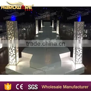 High Led Party Wedding Table , Led Light Glass Bar Table , Battery Powered Party Table thumbnail-2