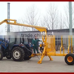 5ton 8ton Log Trailer With Crane for Forestry Working thumbnail-5