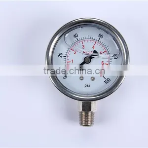 Hot Sale High Quality China Clear 0-600 Bar All Stainless Steel Cheap Pressure Gauge thumbnail-3