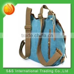 2016 Unisex Retro Classic Canvas Crazy-horse Daily Backpack thumbnail-2